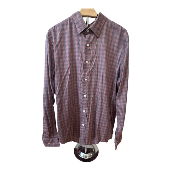 Faherty Brick and Charcoal Plaid Shirt - Picture 2 of 6